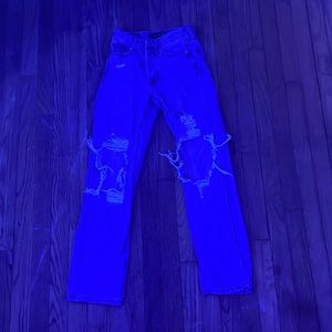 Woman’s blue jeans, size 000, 90s baggy style